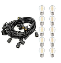 Festoon Light Premium 10m Connectible Outdoor E27 Cool White With 20x LED Golfball Light Bulbs Clear 9 Festoon Light Premium 10m Connectible Outdoor E27 Cool White With 20x LED Golfball Light Bulbs Clear -Home Lighting Store premium 10m connectible outdoor festoon light e27 with 20x led golfball light bulbs cool white 6422 2 19307.1622143087 72877.1622207424