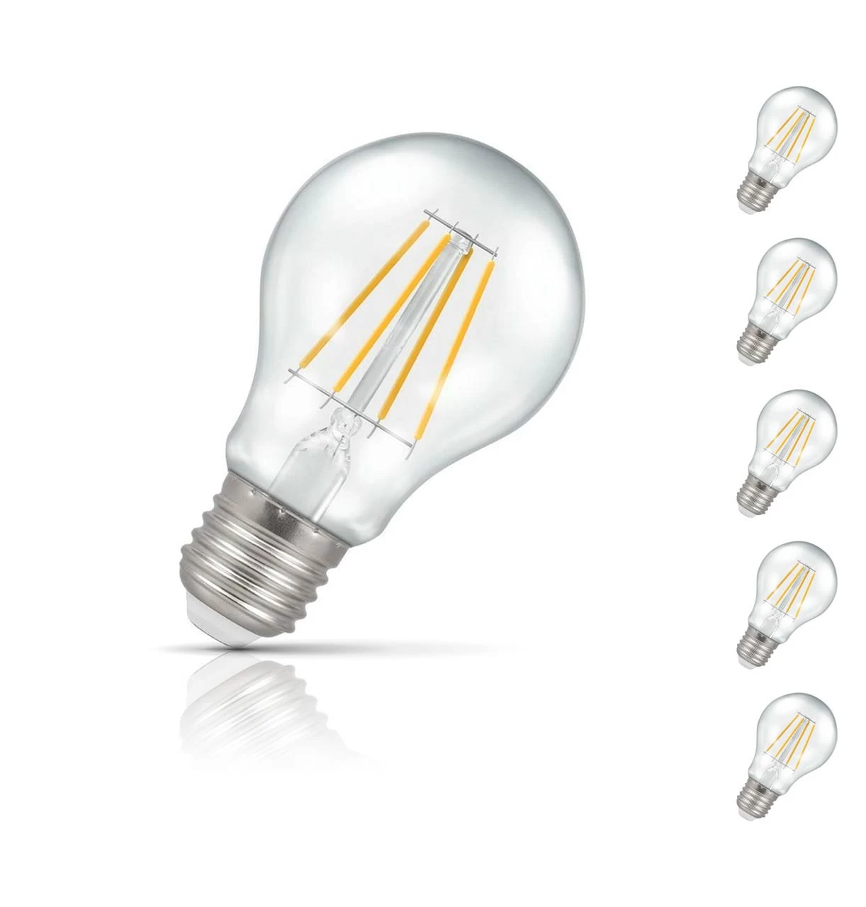 Crompton GLS LED Light Bulb Dimmable E27 5W (40W Eqv) Warm White 5-Pack Clear 3 Crompton GLS LED Light Bulb Dimmable E27 5W (40W Eqv) Warm White 5-Pack Clear