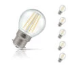 Crompton Golfball LED Light Bulb B22 5W (40W Eqv) Warm White 5-Pack Clear -Home Lighting Store sl5447 5 74736.1620749599