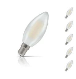 Crompton Candle LED Light Bulb Dimmable B15 5W (40W Eqv) Warm White 5-Pack Pearl