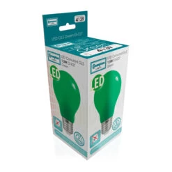 Crompton GLS LED Light Bulb E27 1.5W (15W Eqv) Green IP65 -Home Lighting Store sl7202 crompton 2w green led gls es packaging 76658.1603454948