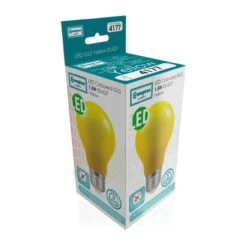 Crompton GLS LED Light Bulb E27 1.5W (15W Eqv) Yellow IP65 -Home Lighting Store sl7206 crompton 2w yellow led gls es packaging 73925.1603454955