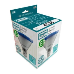 Crompton PAR38 Reflector LED Light Bulb E27 13W (120W Eqv) Blue IP65 30° -Home Lighting Store sl7235 crompton 13w e27 led par38 blue packaging 42294.1603454993