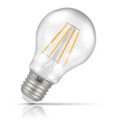 Crompton GLS LED Light Bulb Dimmable E27 7.5W (60W Eqv) Warm White Filament Clear
