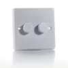 Varilight LED Dimmer Switch V-Pro 120W 2 Gang White 2 Varilight LED Dimmer Switch V-Pro 120W 2 Gang White -Home Lighting Store verilight twin gang dimmer switch white sl7350 18737.1578928268 13534.1603454792