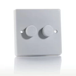 Varilight LED Dimmer Switch V-Pro 120W 2 Gang White