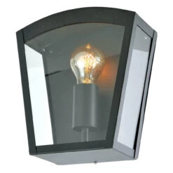 Zink ARTEMIS Outdoor Curved Box Lantern Black