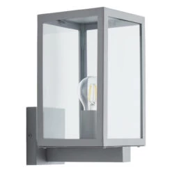 Zink HESTIA Outdoor Glass Panel Box Lantern Silver