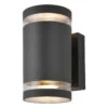 Zink LENS Outdoor Up And Down Wall Light Anthracite