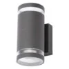 Zink Outdoor Up And Down Wall Light With Dusk Til Dawn Sensor Anthracite