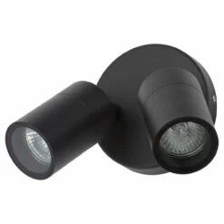 Zink LETO Adjustable Twin Outdoor Spotlight Black