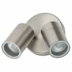 Zink LETO Adjustable Twin Outdoor Spotlight Stainless Steel