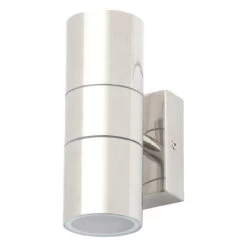 Zink LETO Outdoor Up And Down Wall Light Polished Stainless Steel