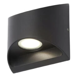 Zink MANU 8W LED Outdoor Up And Down Wall Light Black