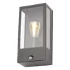 Zink MINERVA Outdoor Box Lantern With PIR Sensor Black