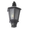 Zink PARESI Outdoor Half Lantern With Dusk Til Dawn Sensor Black