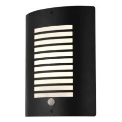 Zink SIGMA Outdoor Slatted Wall Lantern With PIR Black
