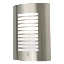 Zink SIGMA Outdoor Slatted Wall Lantern With PIR Stainless Steel